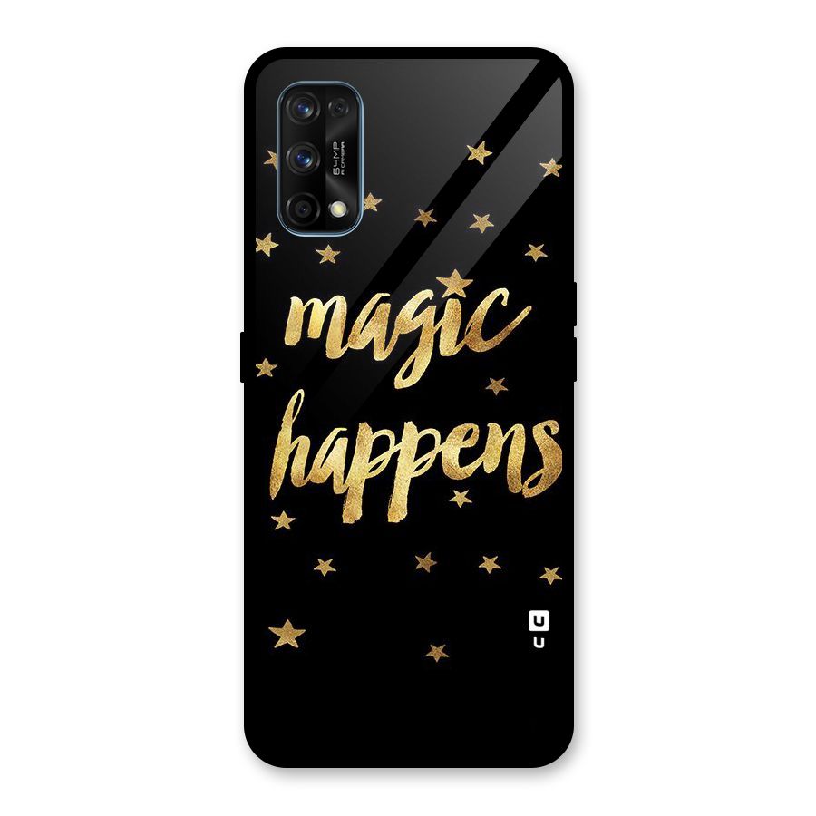 Magic Happens Glass Back Case for Realme 7 Pro