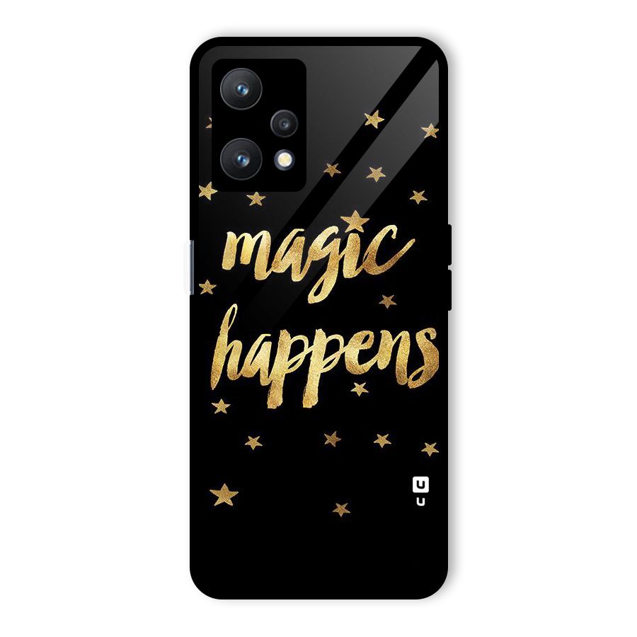 Magic Happens Glass Back Case for Realme 9 Pro 5G