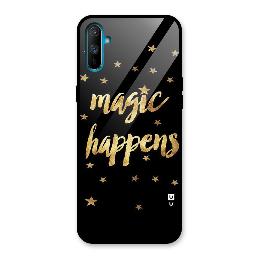 Magic Happens Glass Back Case for Realme C3