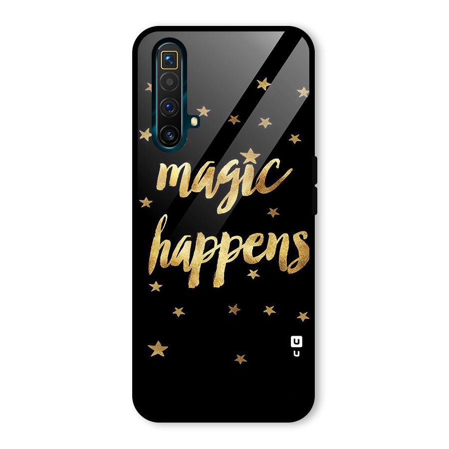 Magic Happens Glass Back Case for Realme X3