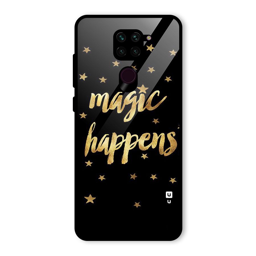 Magic Happens Glass Back Case for Redmi Note 9