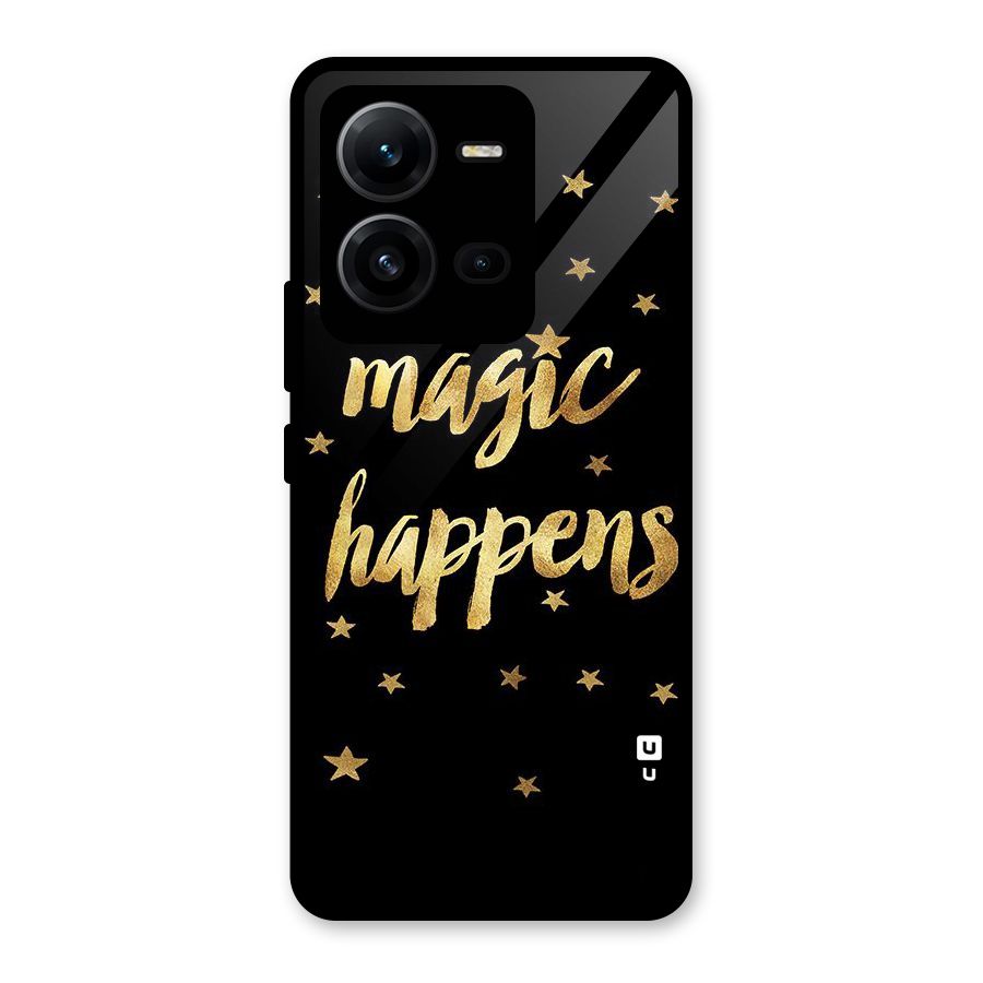 Magic Happens Glass Back Case for Vivo V25