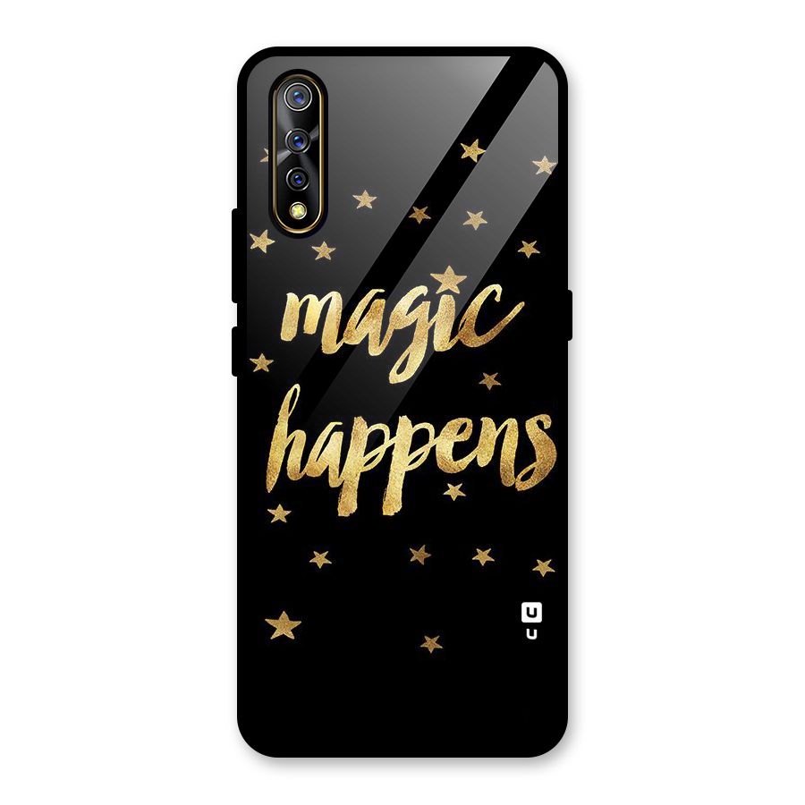Magic Happens Glass Back Case for Vivo Z1x