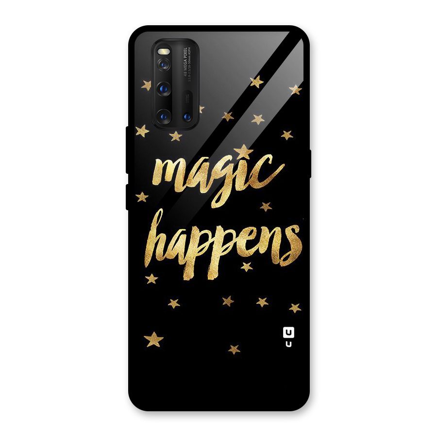 Magic Happens Glass Back Case for Vivo iQOO 3