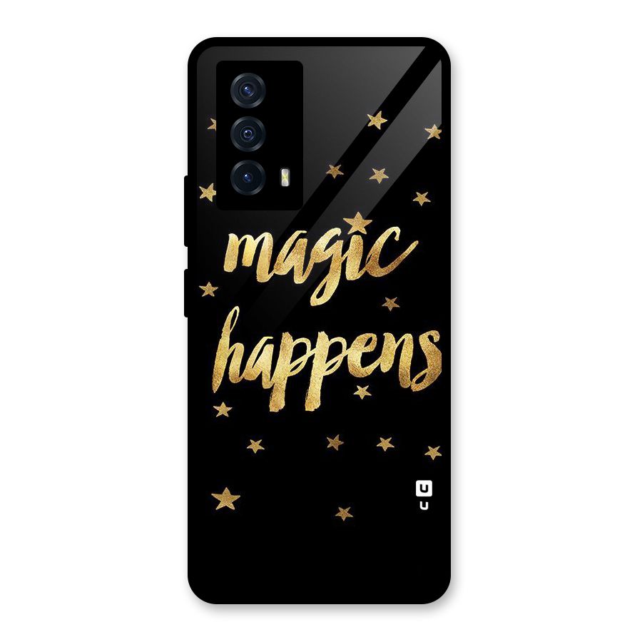 Magic Happens Glass Back Case for Vivo iQOO Z5