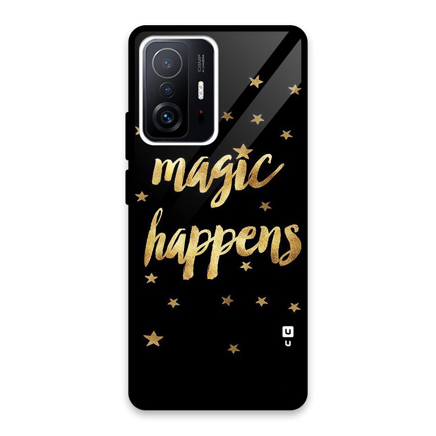 Magic Happens Glass Back Case for Xiaomi 11T Pro