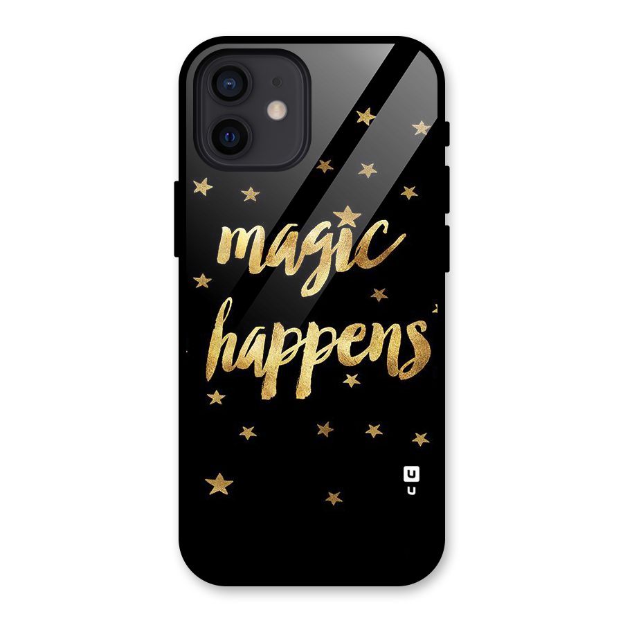 Magic Happens Glass Back Case for iPhone 12