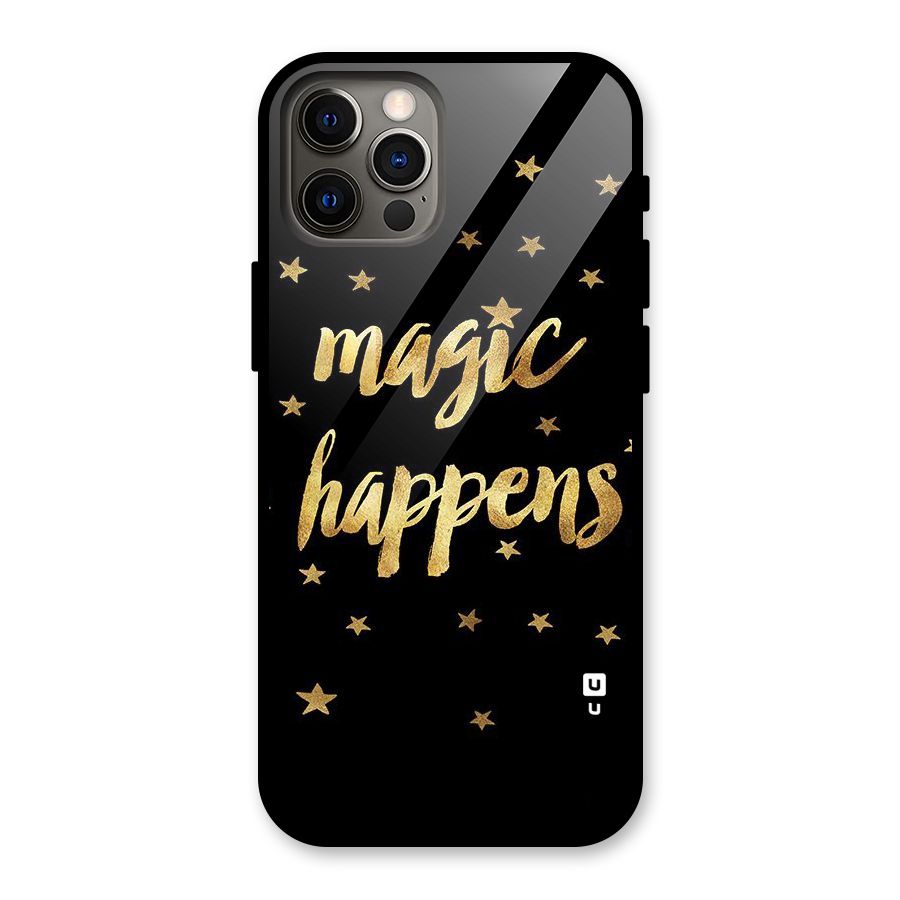 Magic Happens Glass Back Case for iPhone 12 Pro