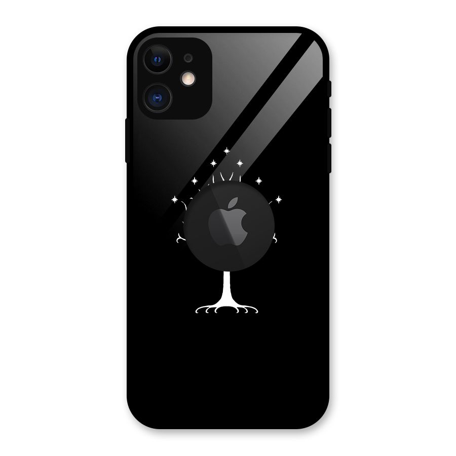 Magic Tree Glass Back Case for iPhone 11 Logo Cut