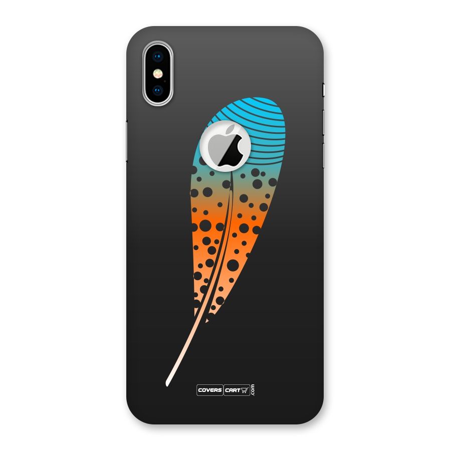 Magical Feather Back Case for iPhone X Logo Cut