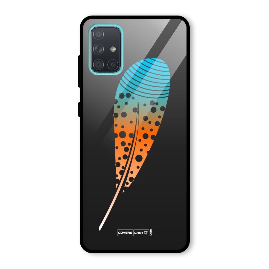 Magical Feather Glass Back Case for Galaxy A71