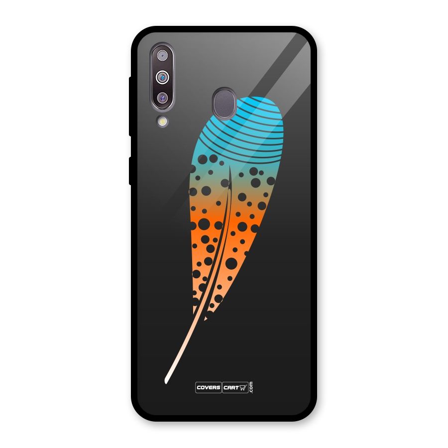 Magical Feather Glass Back Case for Galaxy M30