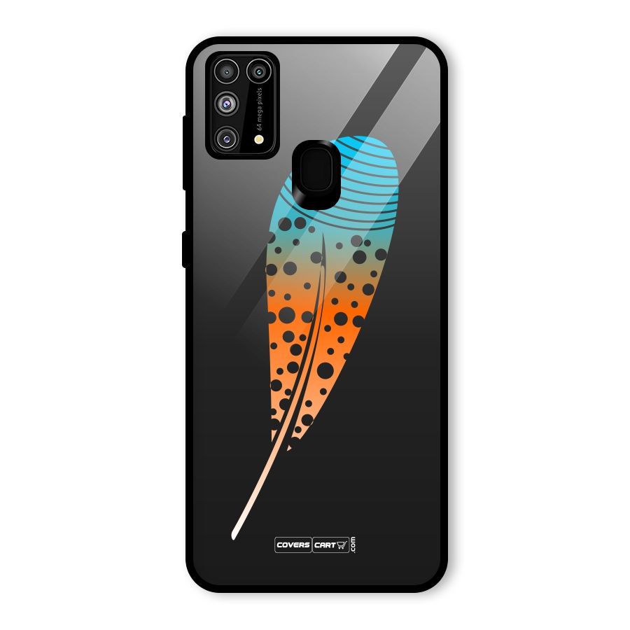 Magical Feather Glass Back Case for Galaxy M31