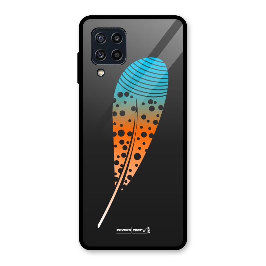 Magical Feather Glass Back Case for Galaxy M32
