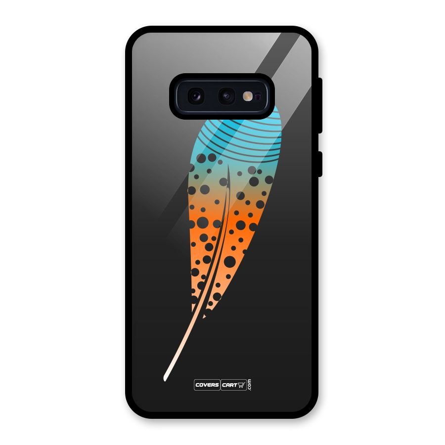 Magical Feather Glass Back Case for Galaxy S10e