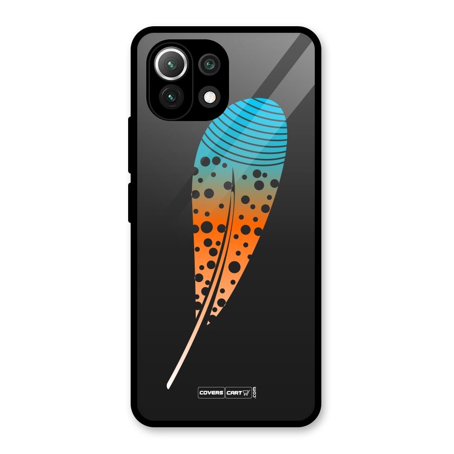 Magical Feather Glass Back Case for Mi 11 Lite