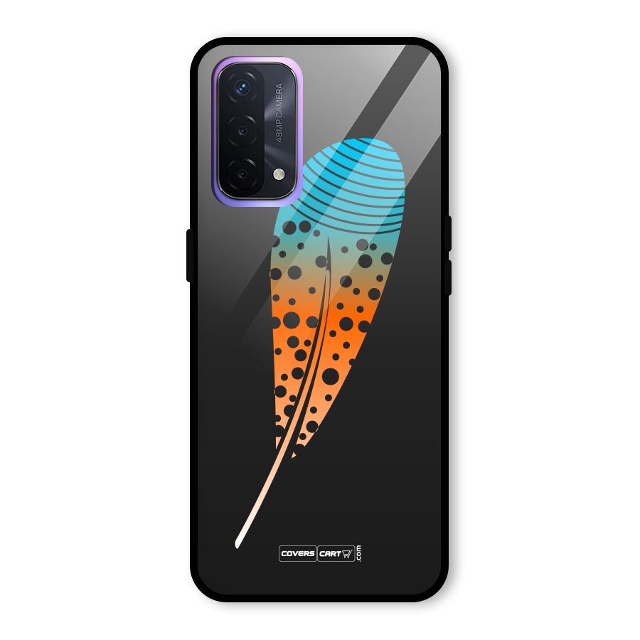 Magical Feather Glass Back Case for Oppo A74 5G
