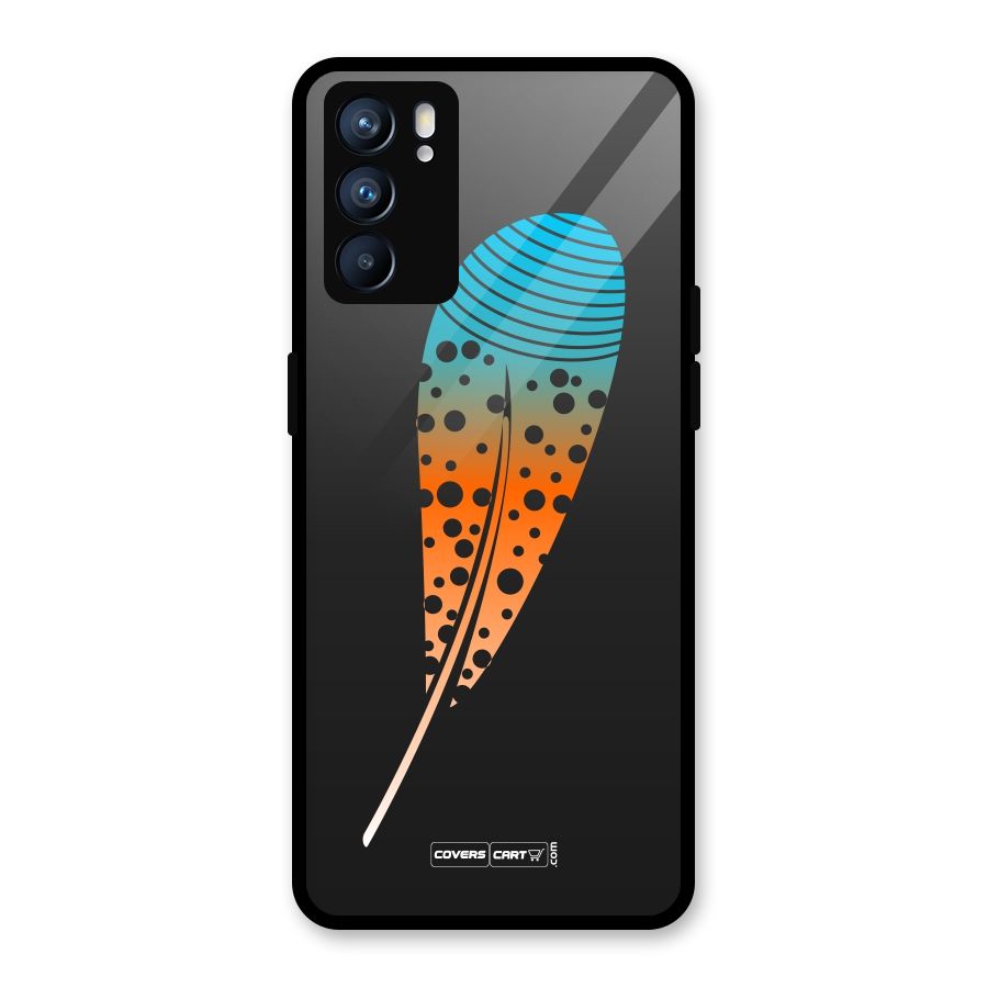 Magical Feather Glass Back Case for Oppo Reno6 5G