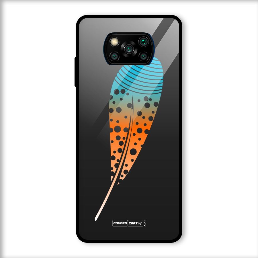 Magical Feather Glass Back Case for Poco X3