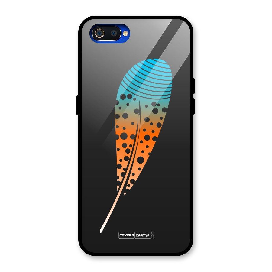 Magical Feather Glass Back Case for Realme C2