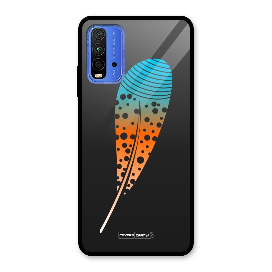 Magical Feather Glass Back Case for Redmi 9 Power
