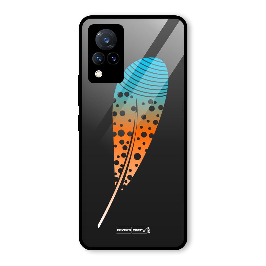 Magical Feather Glass Back Case for Vivo V21 5G