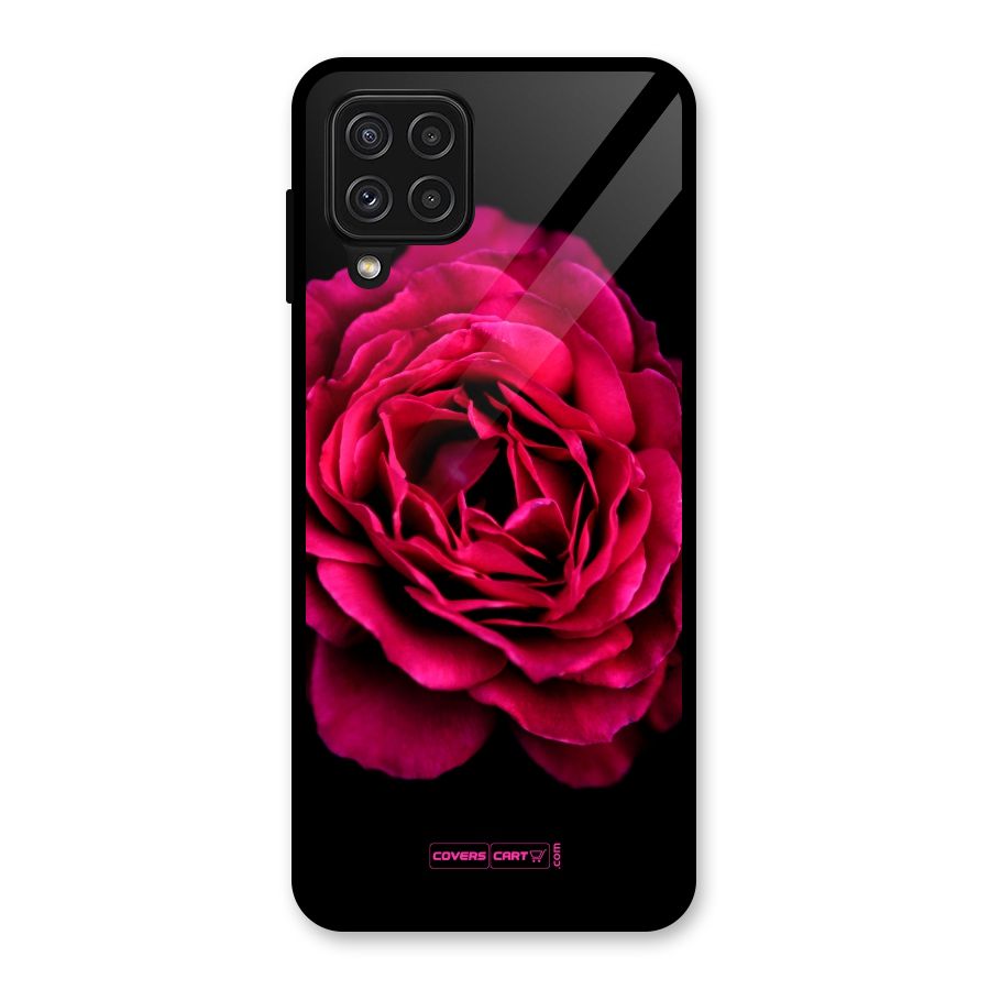Magical Rose Glass Back Case for Galaxy A22 4G
