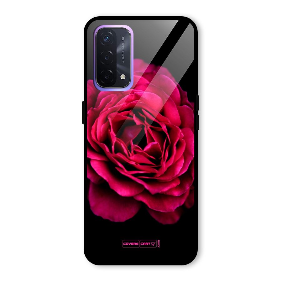 Magical Rose Glass Back Case for Oppo A74 5G