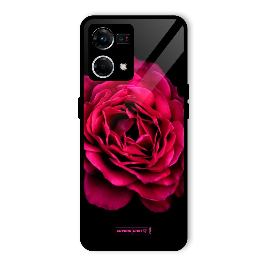 Magical Rose Glass Back Case for Oppo F21 Pro 4G