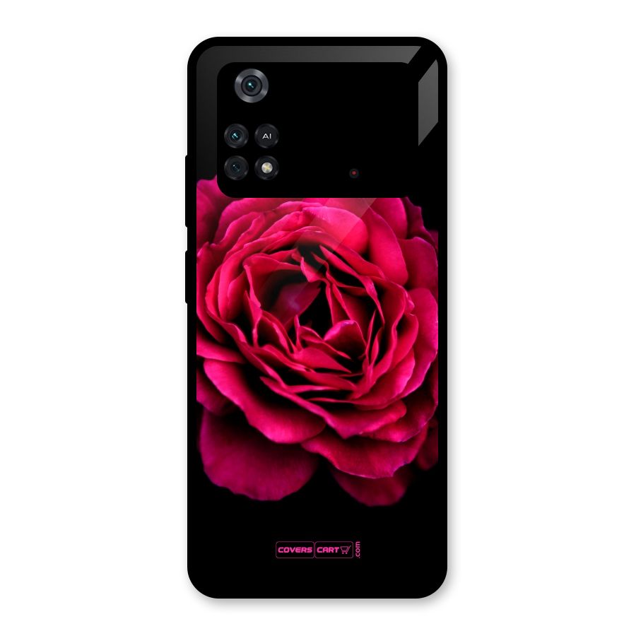 Magical Rose Glass Back Case for Poco M4 Pro 4G