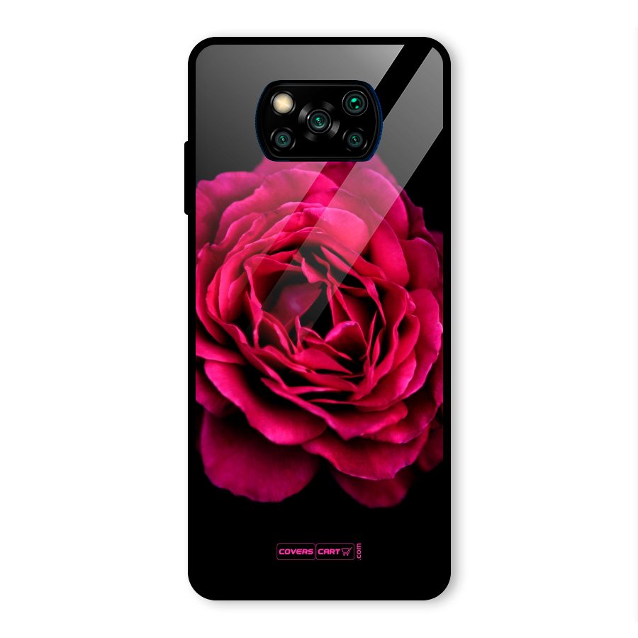 Magical Rose Glass Back Case for Poco X3 Pro