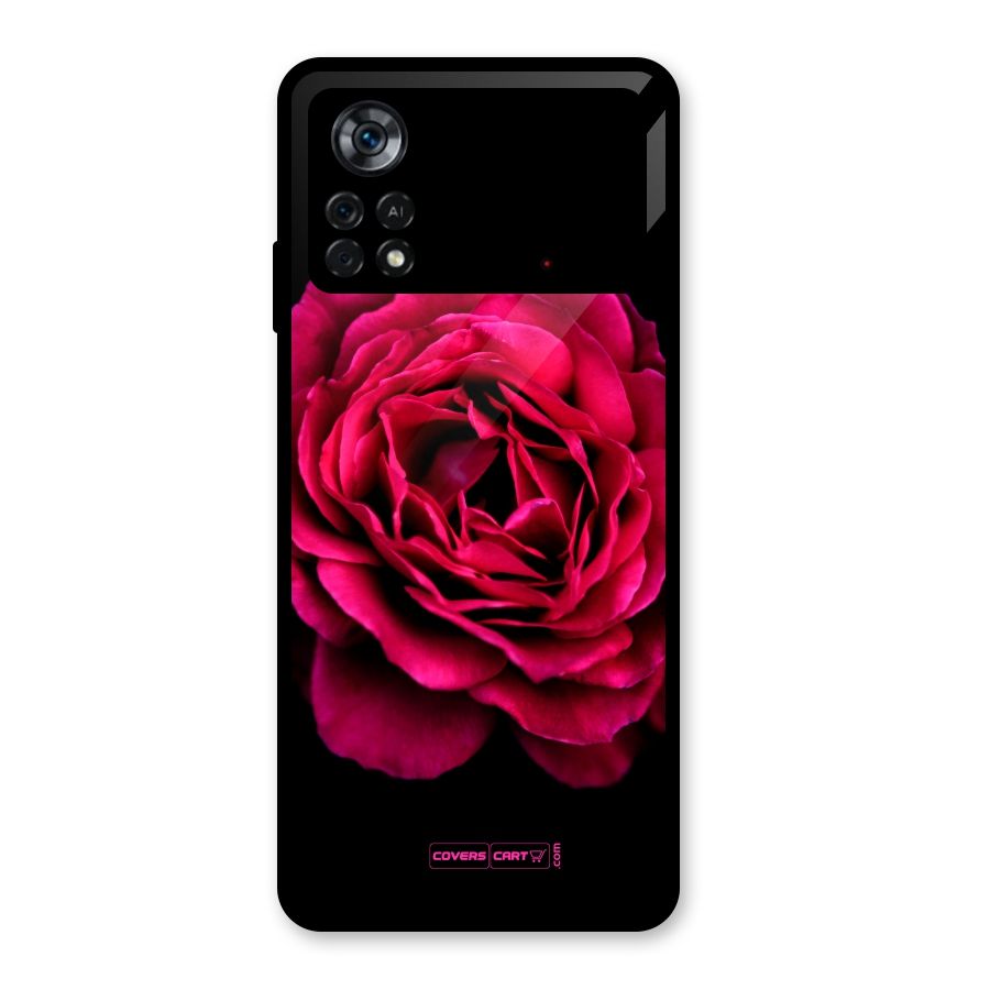 Magical Rose Glass Back Case for Poco X4 Pro 5G