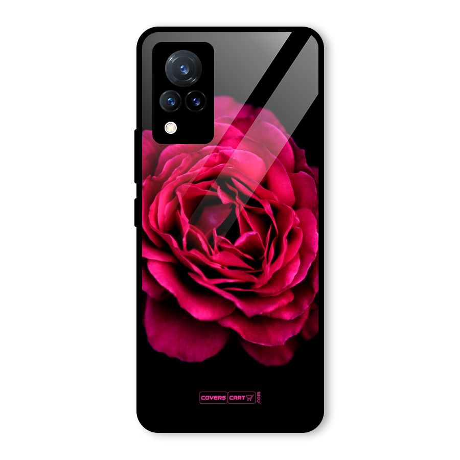 Magical Rose Glass Back Case for Vivo V21 5G