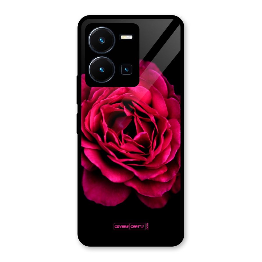 Magical Rose Glass Back Case for Vivo Y35