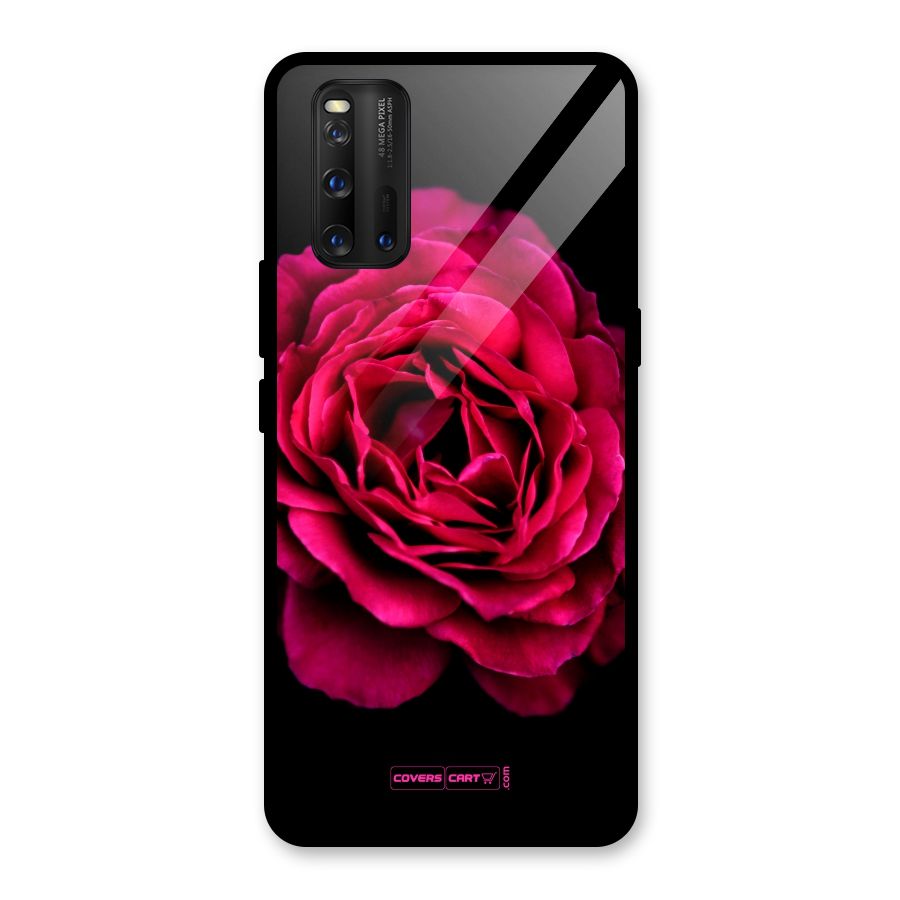 Magical Rose Glass Back Case for Vivo iQOO 3