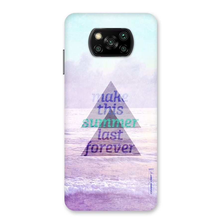 Make This Summer Last Forever Back Case for Poco X3