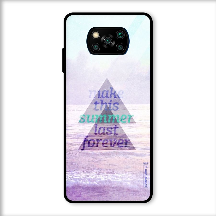 Make This Summer Last Forever Glass Back Case for Poco X3