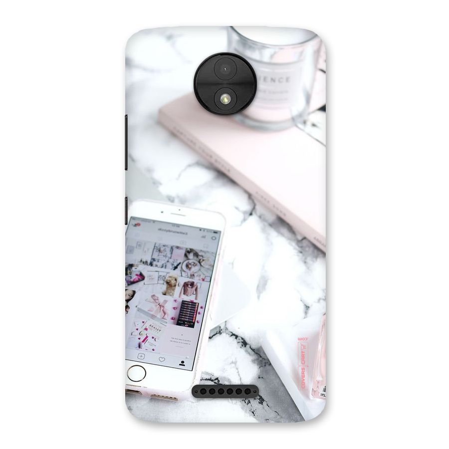 Make Up And Phone Back Case for Moto C