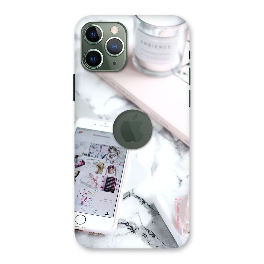 Make Up And Phone Back Case for iPhone 11 Pro Logo  Cut