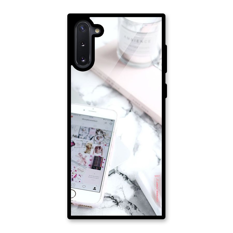 Make Up And Phone Glass Back Case for Galaxy Note 10