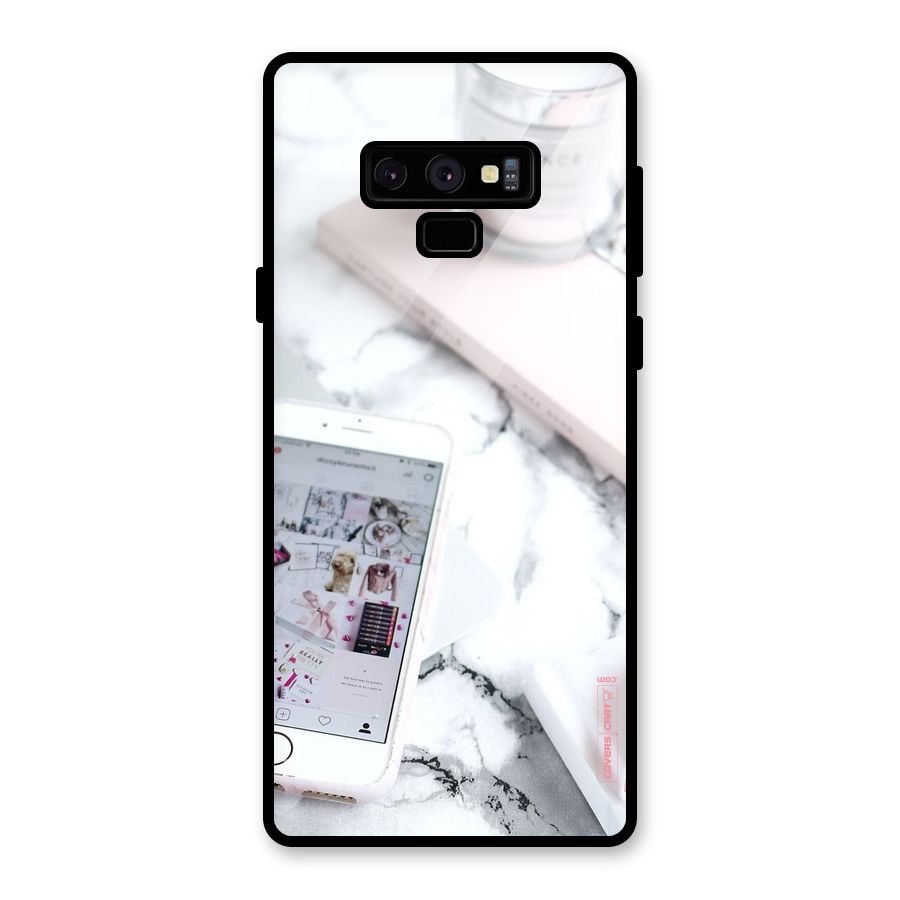 Make Up And Phone Glass Back Case for Galaxy Note 9