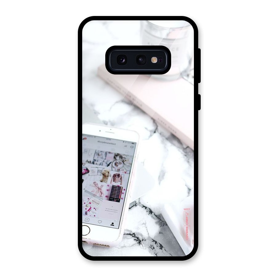 Make Up And Phone Glass Back Case for Galaxy S10e
