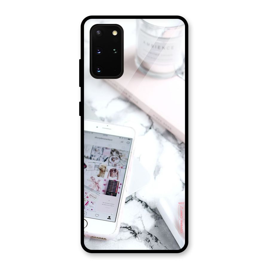 Make Up And Phone Glass Back Case for Galaxy S20 Plus