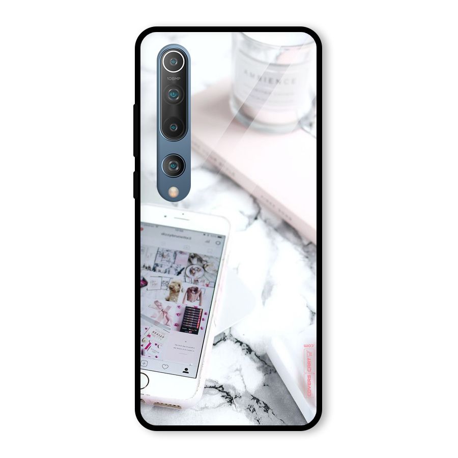 Make Up And Phone Glass Back Case for Mi 10