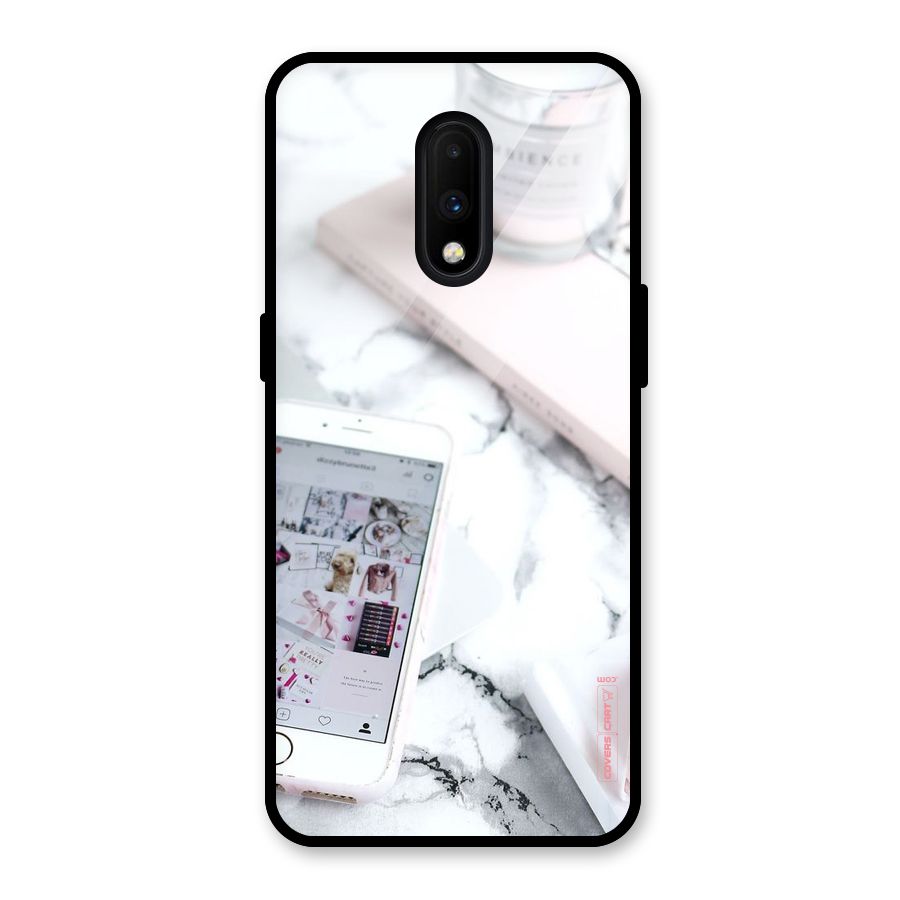 Make Up And Phone Glass Back Case for OnePlus 7