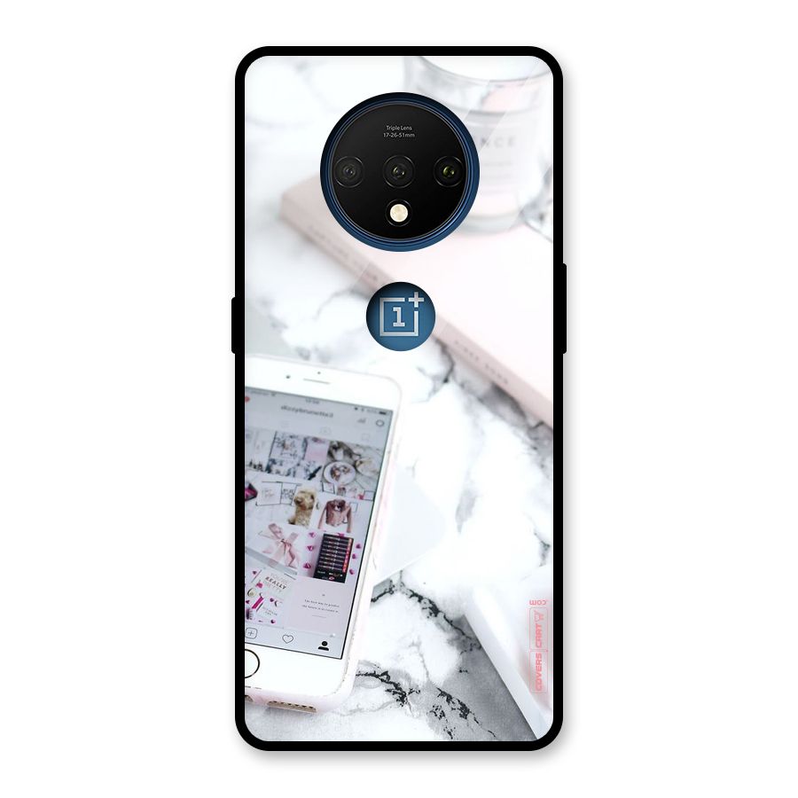 Make Up And Phone Glass Back Case for OnePlus 7T