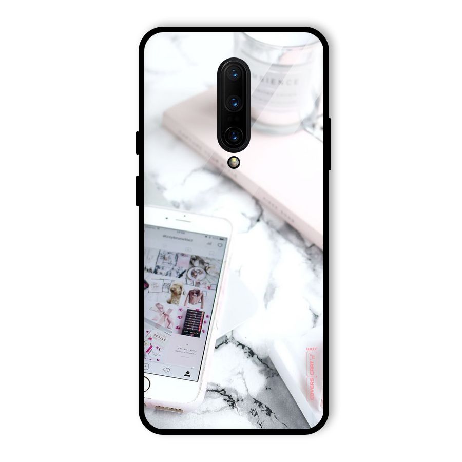Make Up And Phone Glass Back Case for OnePlus 7 Pro