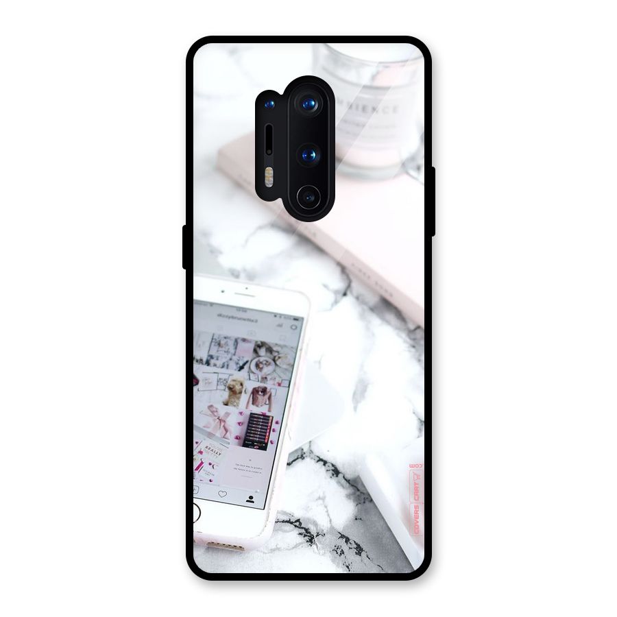 Make Up And Phone Glass Back Case for OnePlus 8 Pro