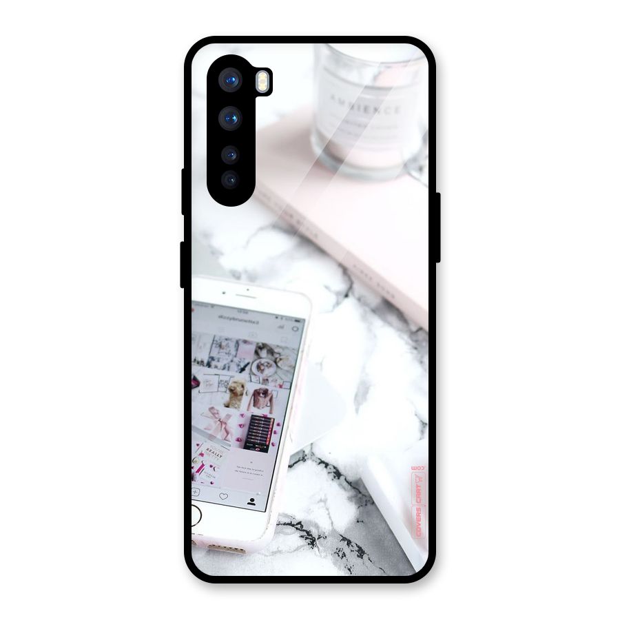 Make Up And Phone Glass Back Case for OnePlus Nord