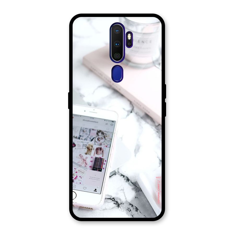 Make Up And Phone Glass Back Case for Oppo A9 (2020)